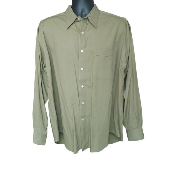 neno Cerruti Other - Neno Cerruti Men's Beige Long Sleeve Button Up Dress Shirt 17.5 + 34-35